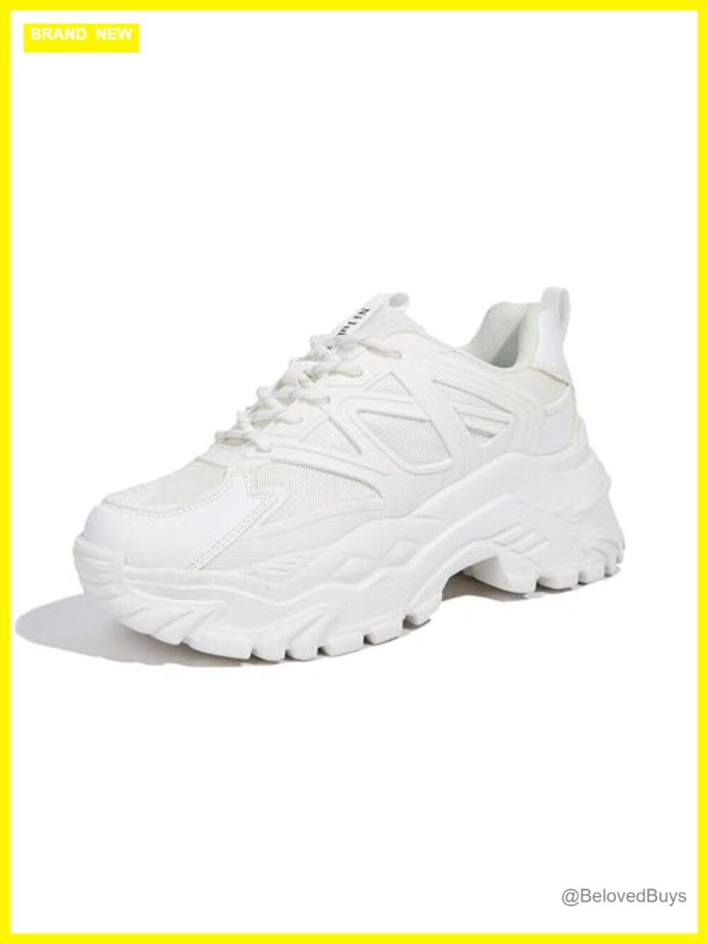 Chunky Platform Sneakers Lace Up Comfortable Walking Shoes